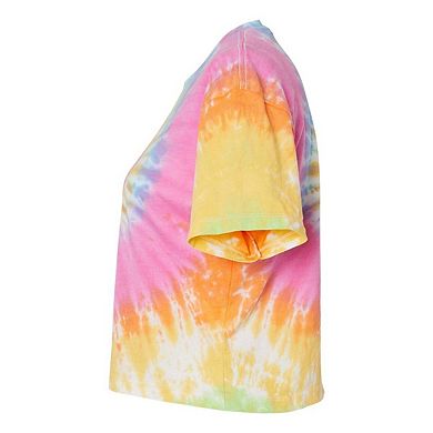 Colortone Women's Tie-Dyed Crop T-Shirt