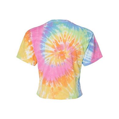 Colortone Women's Tie-Dyed Crop T-Shirt