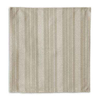 Elrene Home Fashions Denley Stripe Jacquard Napkin, Set of 4, 17"x17"