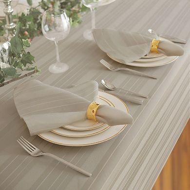 Elrene Home Fashions Denley Stripe Jacquard Napkin, Set of 4, 17"x17"