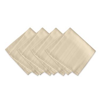 Elrene Home Fashions Denley Stripe Jacquard Napkin, Set of 4, 17"x17"