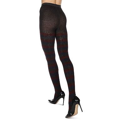 Women's Zig Zag Band Cotton Blend Warm Sweater Tights