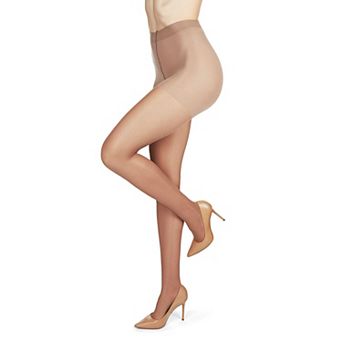 All Day Comfort Sheer Satin Sheer Pantyhose 2 Pack