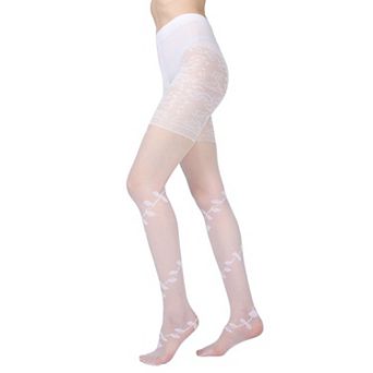 Women's Passion Sheer Control Top Flower Pantyhose