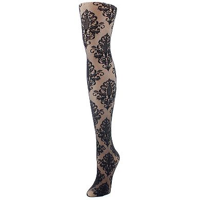 Medallion Dauphine Fashion Sheer Tights