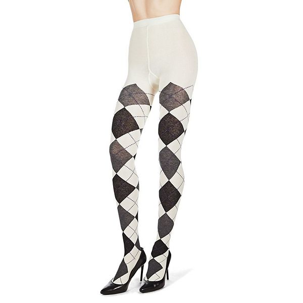 Classic Large Print Argyle Sweater Tights 