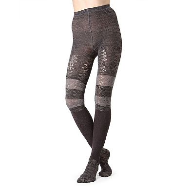 Women's Stripe Slouched Cotton Blend Sweater Tights