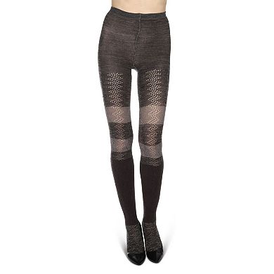 Women's Stripe Slouched Cotton Blend Sweater Tights