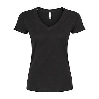 Tultex Women´s Slim Fit Fine Jersey V-neck T-shirt