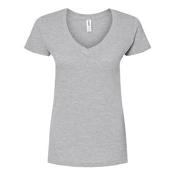 Tultex Women´s Slim Fit Fine Jersey V-neck T-shirt