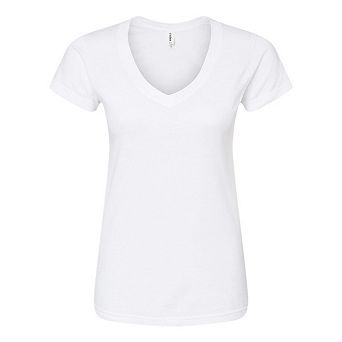 Tultex Women´s Slim Fit Fine Jersey V-neck T-shirt
