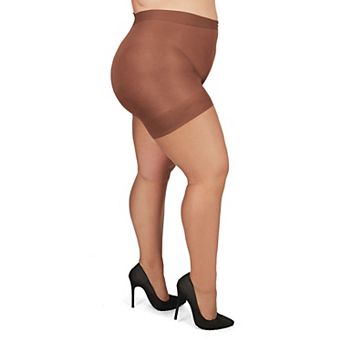 Plus Size Curvy Ultra Sheer Control Top Pantyhose