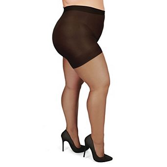 Plus Size Curvy Ultra Sheer Control Top Pantyhose