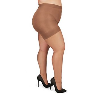Plus Size Curvy Ultra Sheer Control Top Pantyhose