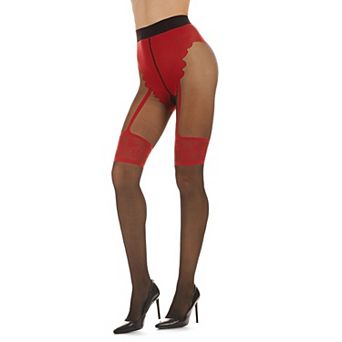 Women's Fantasy Knit in Cheeky Brief Garter Sheer Pantyhose