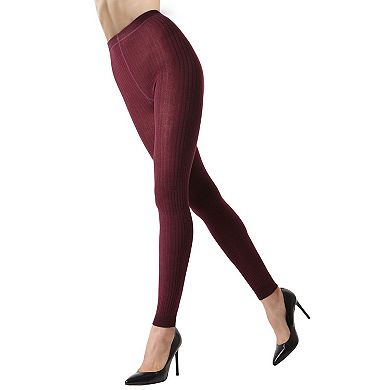 Footless Ribbed Sweater Tights