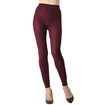 Footless Ribbed Sweater Tights