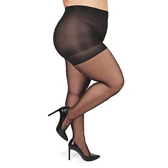 All Day Plus Size Curvy Sheer Control Top Pantyhose