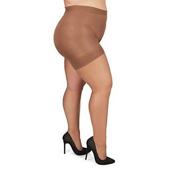 All Day Plus Size Curvy Sheer Control Top Pantyhose