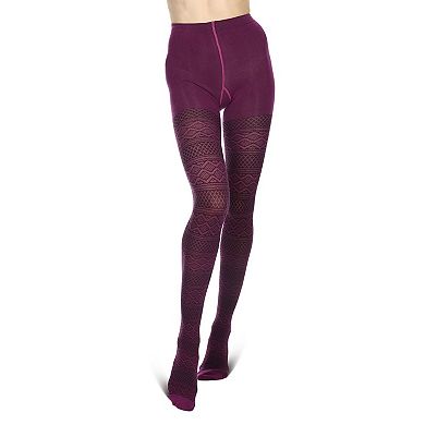 Fair Isle Diamond Sweater Tights