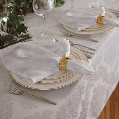 Elrene Home Fashions Barcelona Jacquard Damask Napkin, Set of 4, 17"x17"