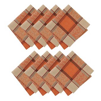 Elrene Home Fashions Autumnal Harvest Jacquard Napkins, Set of 8