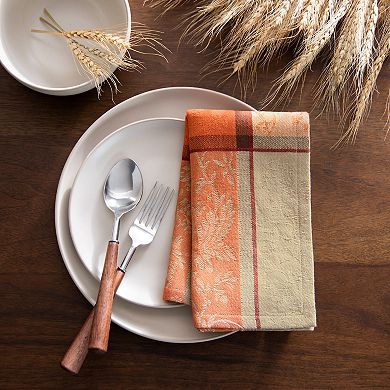 Elrene Home Fashions Autumnal Harvest Jacquard Napkins, Set of 8