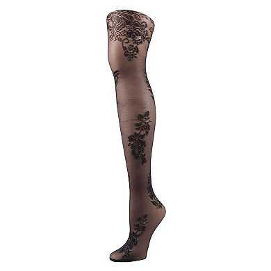 Lurex Floral Sheer Tights