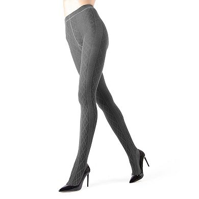 Juneau Diamonds Cotton Blend Sweater Tights