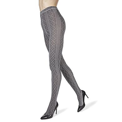 Juneau Diamonds Cotton Blend Sweater Tights