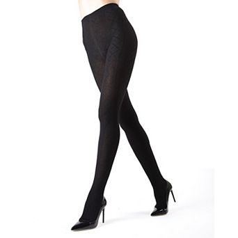 Juneau Diamonds Cotton Blend Sweater Tights