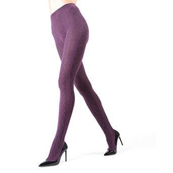 Juneau Diamonds Cotton Blend Sweater Tights