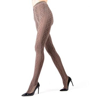 Juneau Diamonds Cotton Blend Sweater Tights