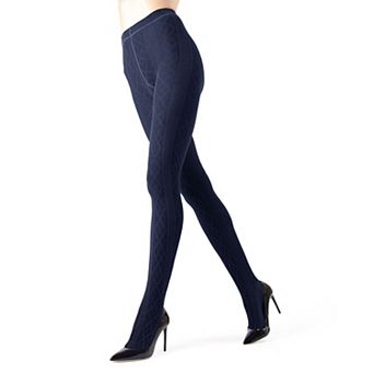 Juneau Diamonds Cotton Blend Sweater Tights