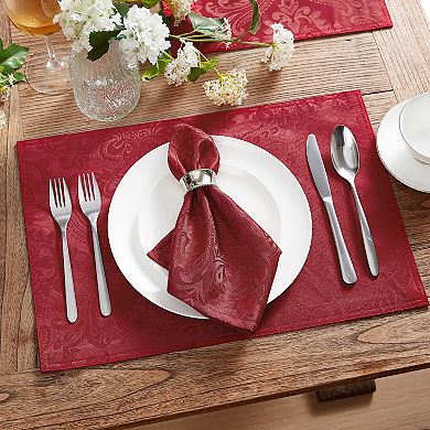 Elrene Home Fashions Caiden Elegance Damask Placemat, Set of 4, 13"x19"