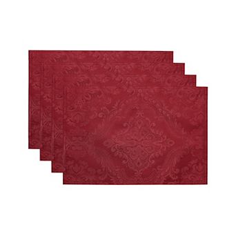 Elrene Home Fashions Caiden Elegance Damask Placemat, Set of 4, 13"x19"