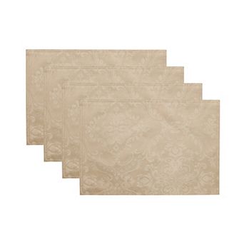 Elrene Home Fashions Caiden Elegance Damask Placemat, Set of 4, 13"x19"