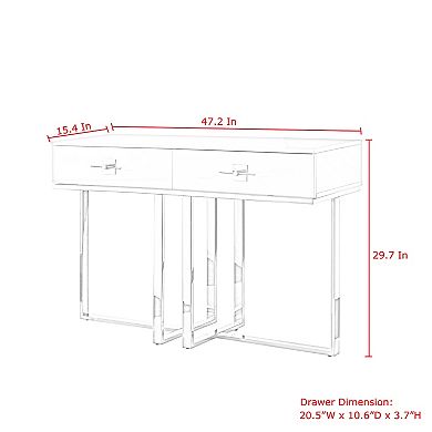 Lanai Console Table 2 Drawers