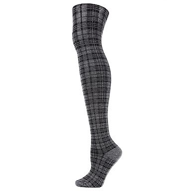 Faded Plaid Sweater Tights