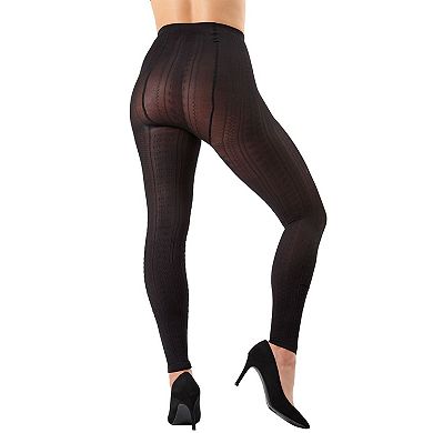 Textured Semi-Opaque Footless Tights