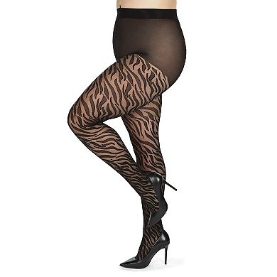 Zebra Stripe Sheer Tights