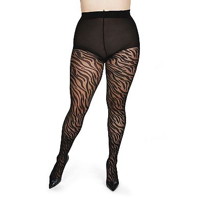 Zebra Stripe Sheer Tights