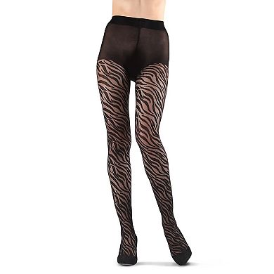 Zebra Stripe Sheer Tights