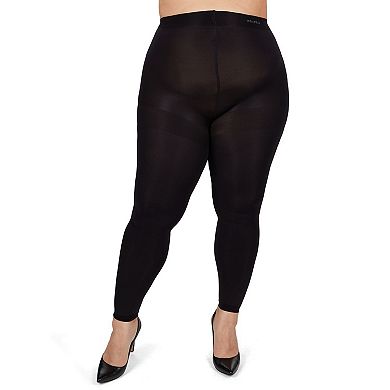 Plus Size Curvy Super Matte Control Top Footless Tights