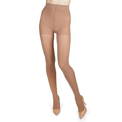 2 Pairs Women's Perfectly Opaque Control Top Microfiber Tights