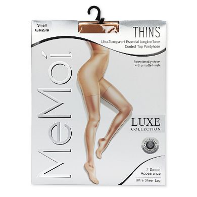 Women's Thins Ultra Transparent Essential Longline Toner Control Top LUXE Pantyhose