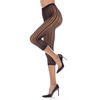 Moonlight Blue Linear Footless Net Tights