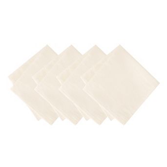 Elrene Home Fashions Continental Solid Texture Water And Stain Resistant Napkins, Set Of 4, 17"x17"