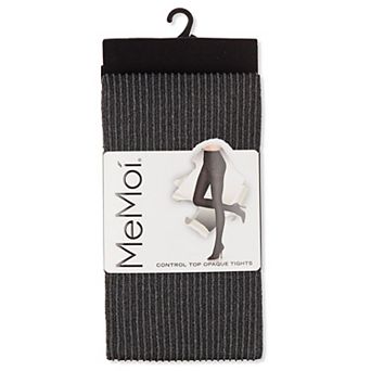 Ribbed/solid Control Top Tights 2-pack