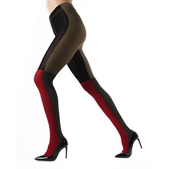 Blockbuster Color Block Opaque Tights
